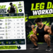 leg day workout with 6 exercises for muscle growth